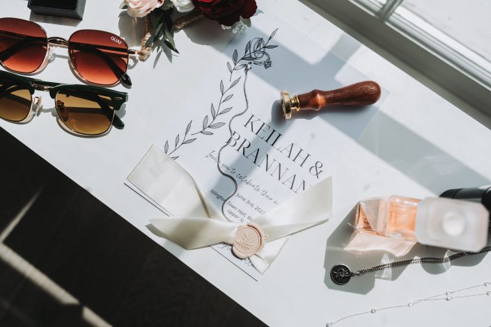 flatlay wedding photo