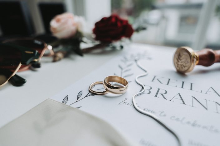 wedding rings close-up photo