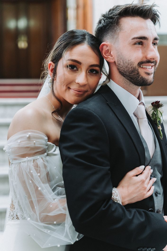 bride and groom close-up photo