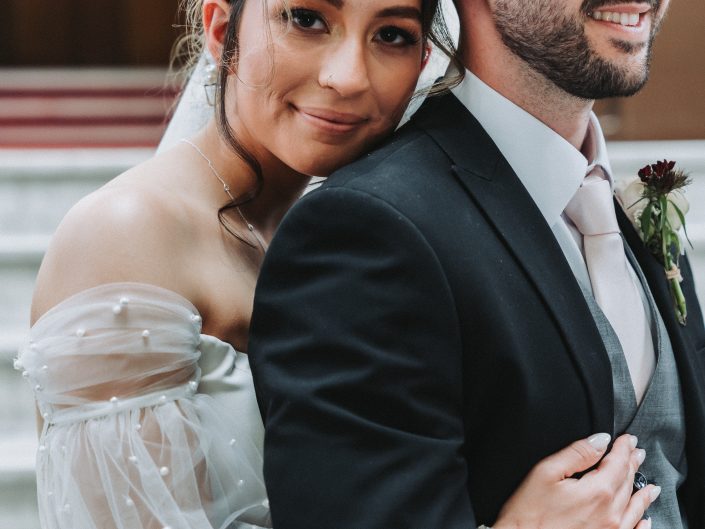 bride and groom close-up photo