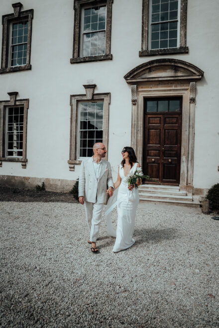 Couple photo after their wedding ceremony.