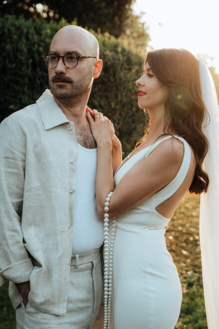 Couple photo after their wedding ceremony.